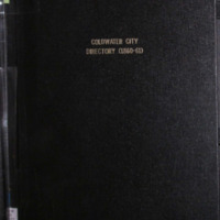 Coldwater City Directory 1860-1861