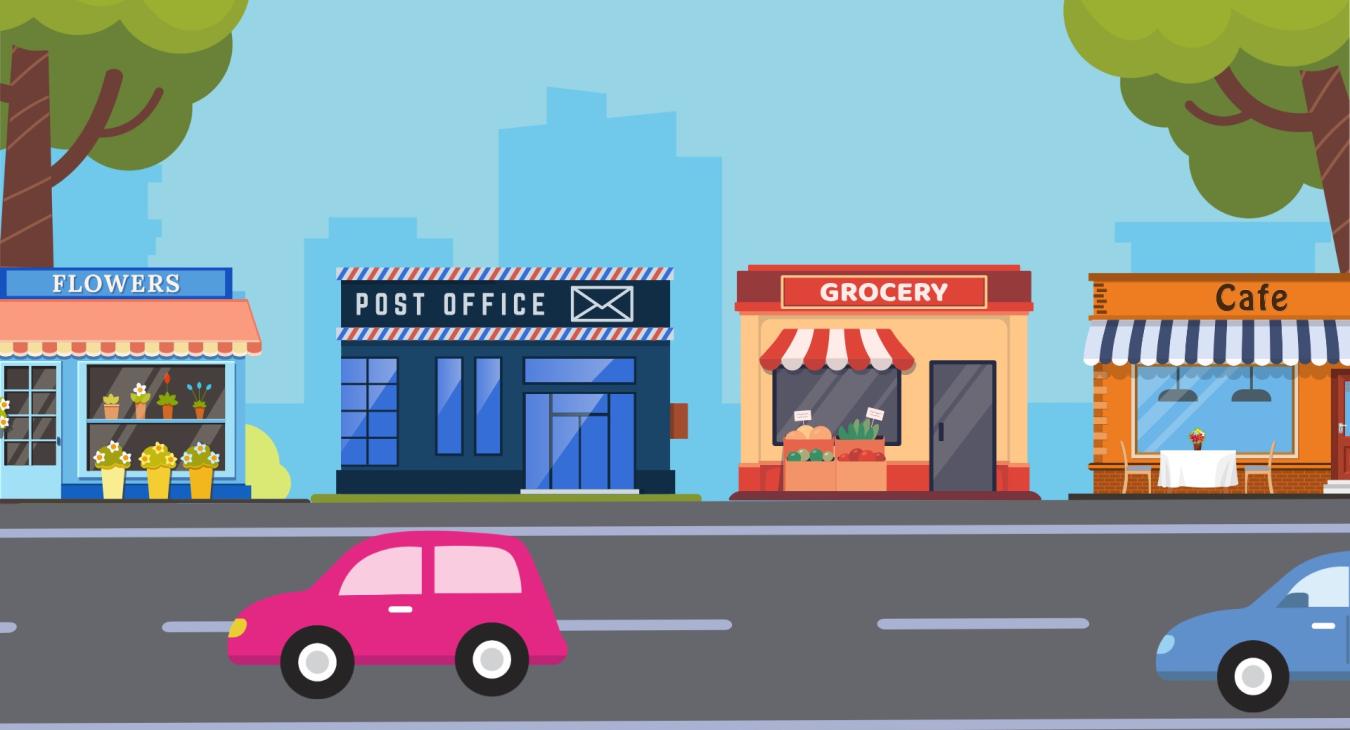 Image showing a group of buildings representing a vibrant downtown.